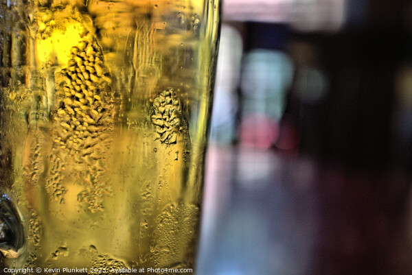 Beer Glass in Saigon ( Ho Chi Minh City ) bar. Picture Board by Kevin Plunkett