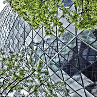Buy canvas prints of The Gherkin. City of London. by Kevin Plunkett
