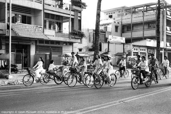 Saigon pedal power, Vietnam Picture Board by Kevin Plunkett