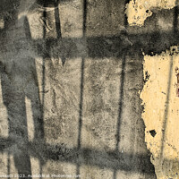 Buy canvas prints of A close up of a street wall with shadows by Kevin Plunkett