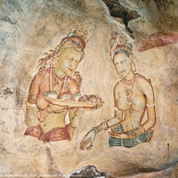 Buy canvas prints of Ancient Cave Painting in Sigiriya. Sri Lanka  by Kevin Plunkett