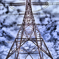 Buy canvas prints of Electric Pylon by Kevin Plunkett