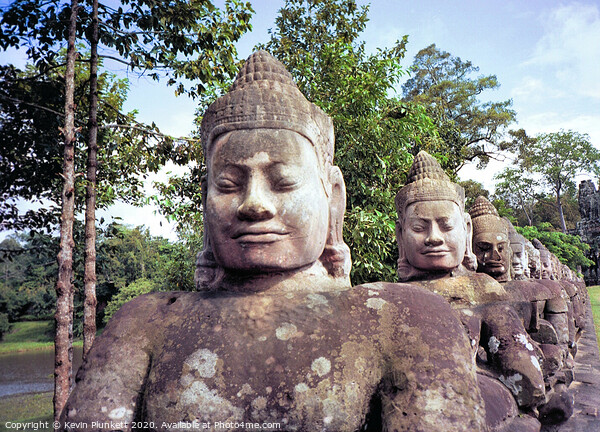 Statues of Angkor Wat, Cambodia  Picture Board by Kevin Plunkett