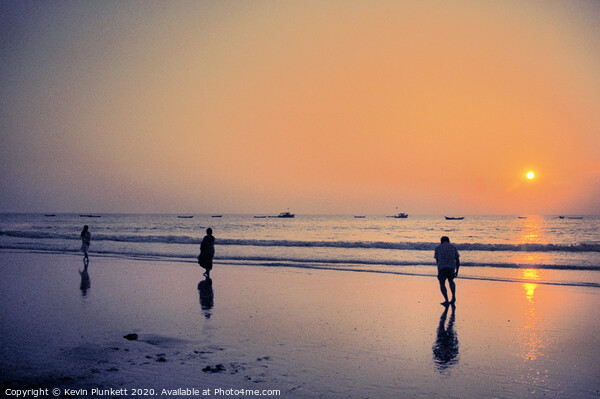 Sunset at Colva Beach, Goa India Picture Board by Kevin Plunkett