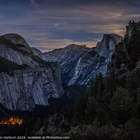 Buy canvas prints of Twighlight in Yosemite Valley with Half Dome by harry van Gorkum