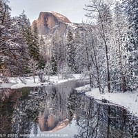 Buy canvas prints of Half Dome after winter storm Yosemite by harry van Gorkum
