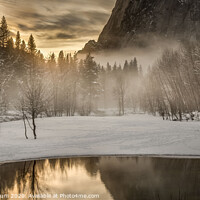 Buy canvas prints of Mist and snow on the Merced River, Yosemite by harry van Gorkum