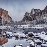 Buy canvas prints of Yosemite in the snow from Valley View by harry van Gorkum