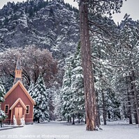 Buy canvas prints of Yosemite Chapel in the snow by harry van Gorkum