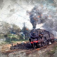 Buy canvas prints of Steam Loco, 42687 Rounding a Curve on the LTS by Gary Sanford