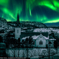 Buy canvas prints of Aurora over Sortland Norway by Gary Sanford