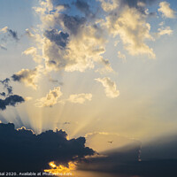 Buy canvas prints of Sunset sky and clouds by Efraim Gal
