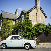 Buy canvas prints of Figaro Nissan next to house by Efraim Gal