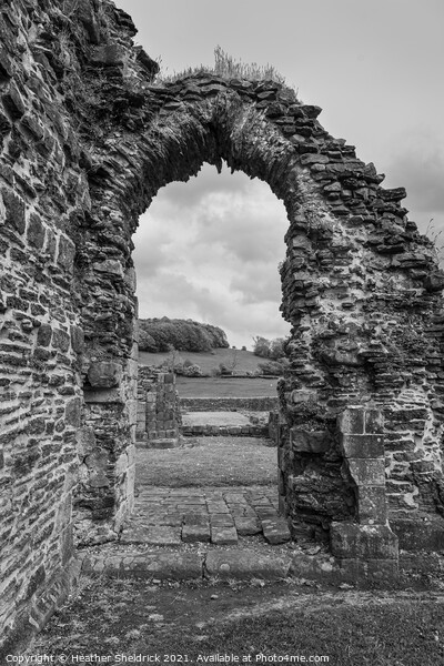 sawley Abbey Archway Ruins Picture Board by Heather Sheldrick