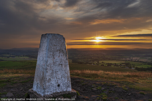Forest of Bowland from Weets Hill Trig Point at Su Picture Board by Heather Sheldrick