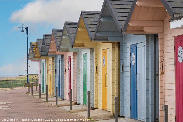 Beach Huts at Mablethorpe Picture Board by Heather Sheldrick