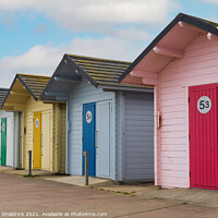 Buy canvas prints of Beach Huts at Mablethorpe by Heather Sheldrick