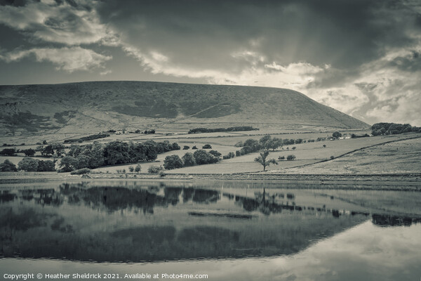 Pendle Hill and Black Moss Reservoir Picture Board by Heather Sheldrick