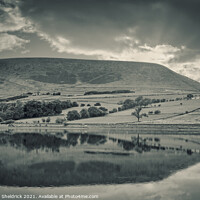 Buy canvas prints of Pendle Hill and Black Moss Reservoir by Heather Sheldrick