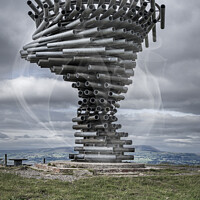 Buy canvas prints of Singing Ringing Tree, Burnley with Pendle Hill by Heather Sheldrick