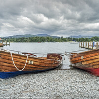 Buy canvas prints of Rowing Boats on Windermere by Heather Sheldrick