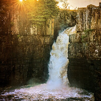 Buy canvas prints of High Force Waterfall Late Autumn by Heather Sheldrick