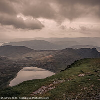 Buy canvas prints of Red Tarn and Striding Edge from Helvellyn by Heather Sheldrick