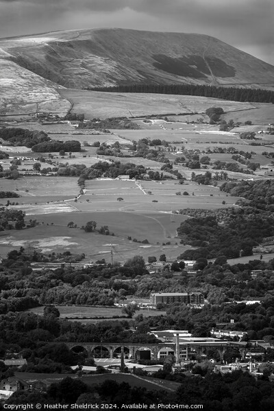 Pendle Hill with Burnley below Picture Board by Heather Sheldrick