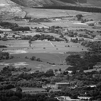 Buy canvas prints of Pendle Hill with Burnley below by Heather Sheldrick