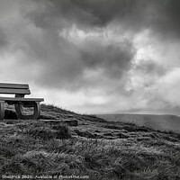 Buy canvas prints of Weets Hill Bench with Pendle Hill in Background by Heather Sheldrick