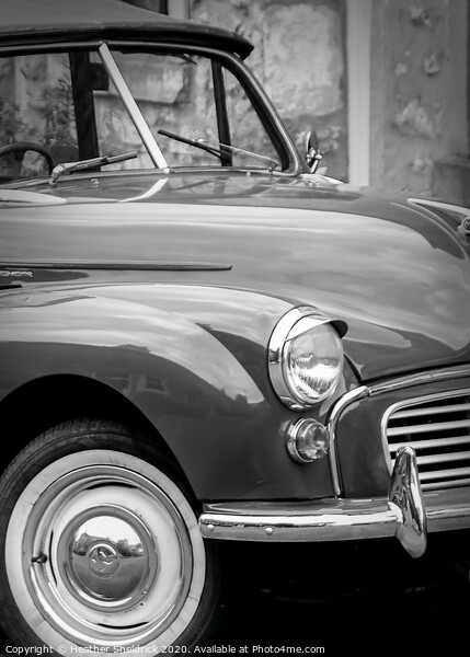 Classic British Morris Minor Car Picture Board by Heather Sheldrick
