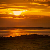 Buy canvas prints of Shell Island, Llanbedr, sunset over Ceredigion Bay by Heather Sheldrick