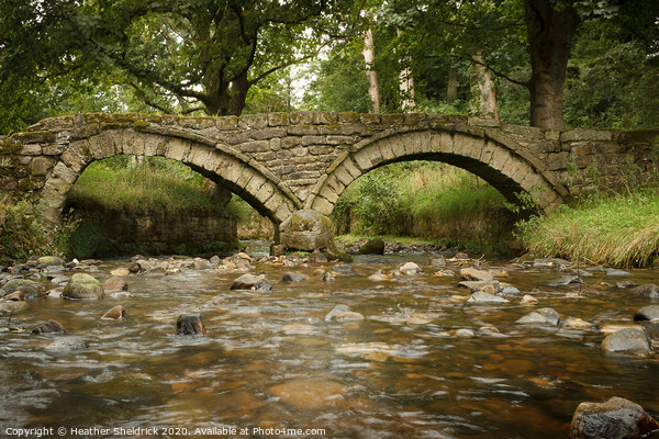 Wycoller Packhorse Bridge and Beck Picture Board by Heather Sheldrick