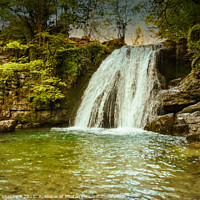 Buy canvas prints of Janets Foss Magical Waterfall Malham, Yorkshire Da by Heather Sheldrick