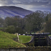 Buy canvas prints of Weets Hill Overlooking Leeds and Liverpool Canal,  by Heather Sheldrick