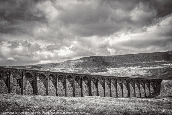 Ribblehead Railway Viaduct, Yorkshire Dales, Monoc Picture Board by Heather Sheldrick
