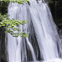 Buy canvas prints of Janets Foss Waterfall from front by Heather Sheldrick
