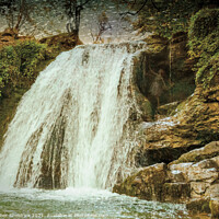 Buy canvas prints of Magical Janets Foss waterfall with Fairy by Heather Sheldrick