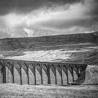 Buy canvas prints of Ribblehead Railway Viaduct, Yorkshire Dales, Black by Heather Sheldrick