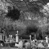 Buy canvas prints of Cemetery Black and White by Heather Sheldrick