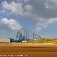 Buy canvas prints of Blackpool Tower and The Big One from St Annes by Heather Sheldrick