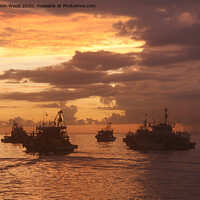 Buy canvas prints of Borneo boatss by Peter Ekin-Wood