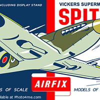 Buy canvas prints of Airfix Supermarine Spitfire (licensed by Hornby) by Phillip Rhodes
