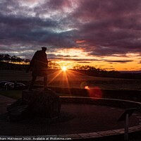 Buy canvas prints of David Stirling Memorial sunset by Graham Mathieson
