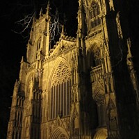 Buy canvas prints of York Minster by night  by Shelley Tudor