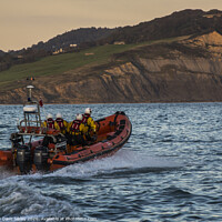 Buy canvas prints of Lyme lifeboat by Dave Sibley