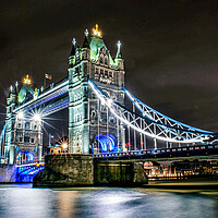 Buy canvas prints of London Tower Bridge at Night by martyn proud