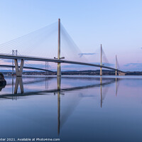 Buy canvas prints of Queensferry Crossing Reflections by Ken Hunter