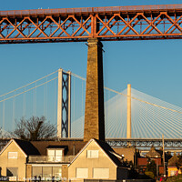 Buy canvas prints of The Three Forth Bridges in Abstract Comparison by Ken Hunter