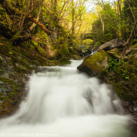 Buy canvas prints of Waterfall at Mill Glen by Ken Hunter